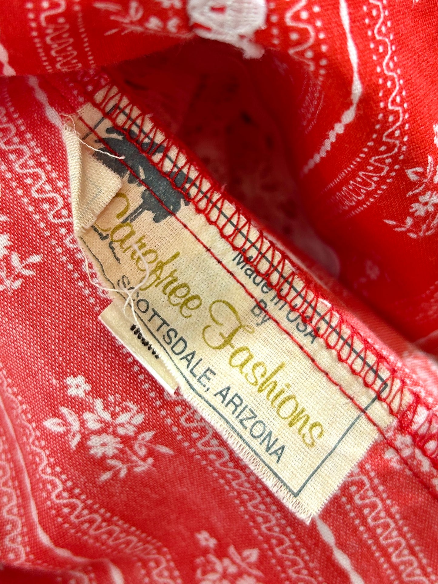 ’70s Vintage Reversible Patchwork Skirt 〜carefree fashions〜MADE IN USA[H33528]