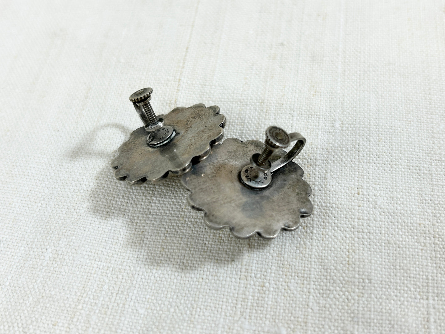 Vintage 925 Silver Earrings MADE IN MEXICO [I30259］