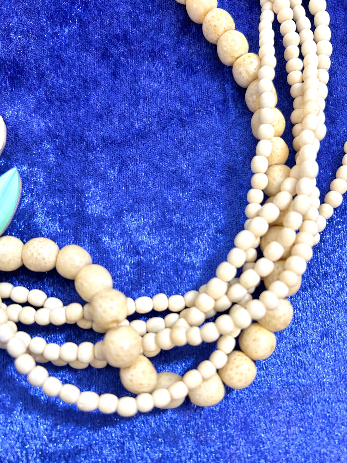 Vintage beaded necklace [I30340]