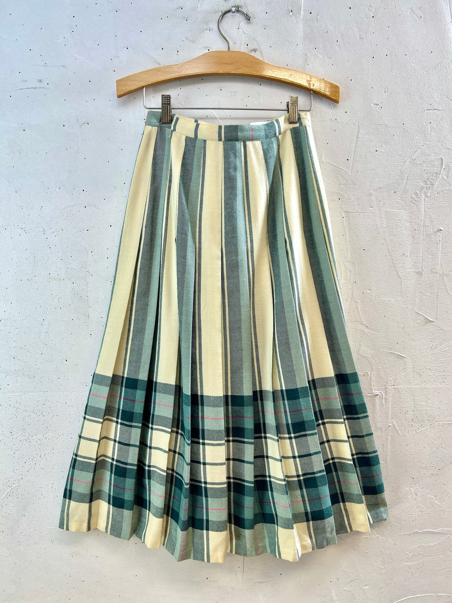 Vintage Plaid Skirt 〜Aljean〜 CANADA [K30766]