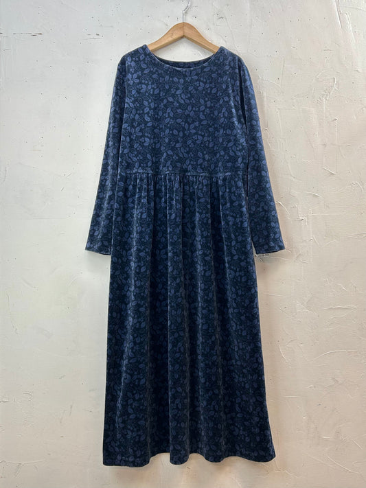 Vintage Velours Dress 〜L.L.Bean〜 [L29215]