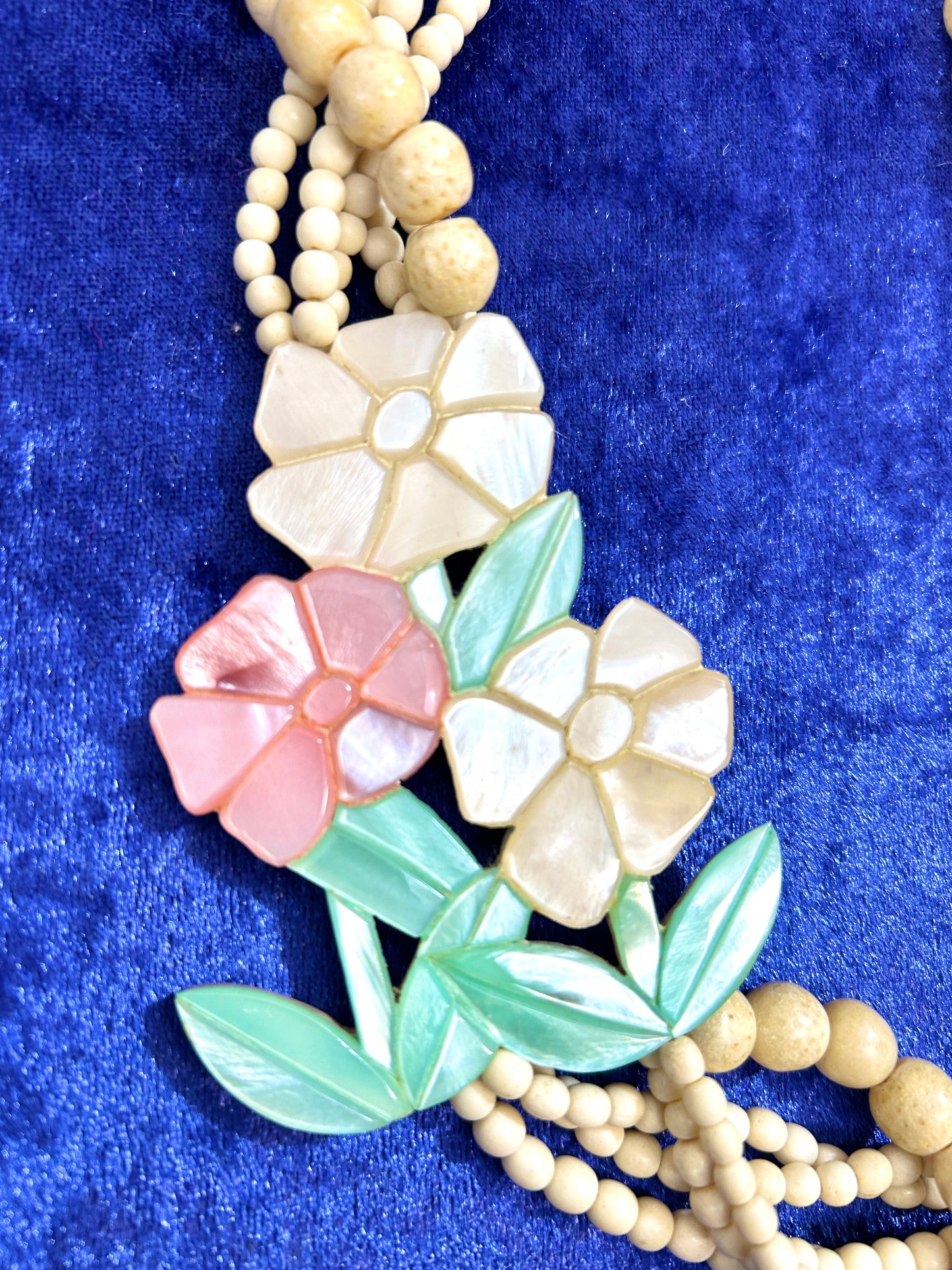 Vintage beaded necklace [I30340]