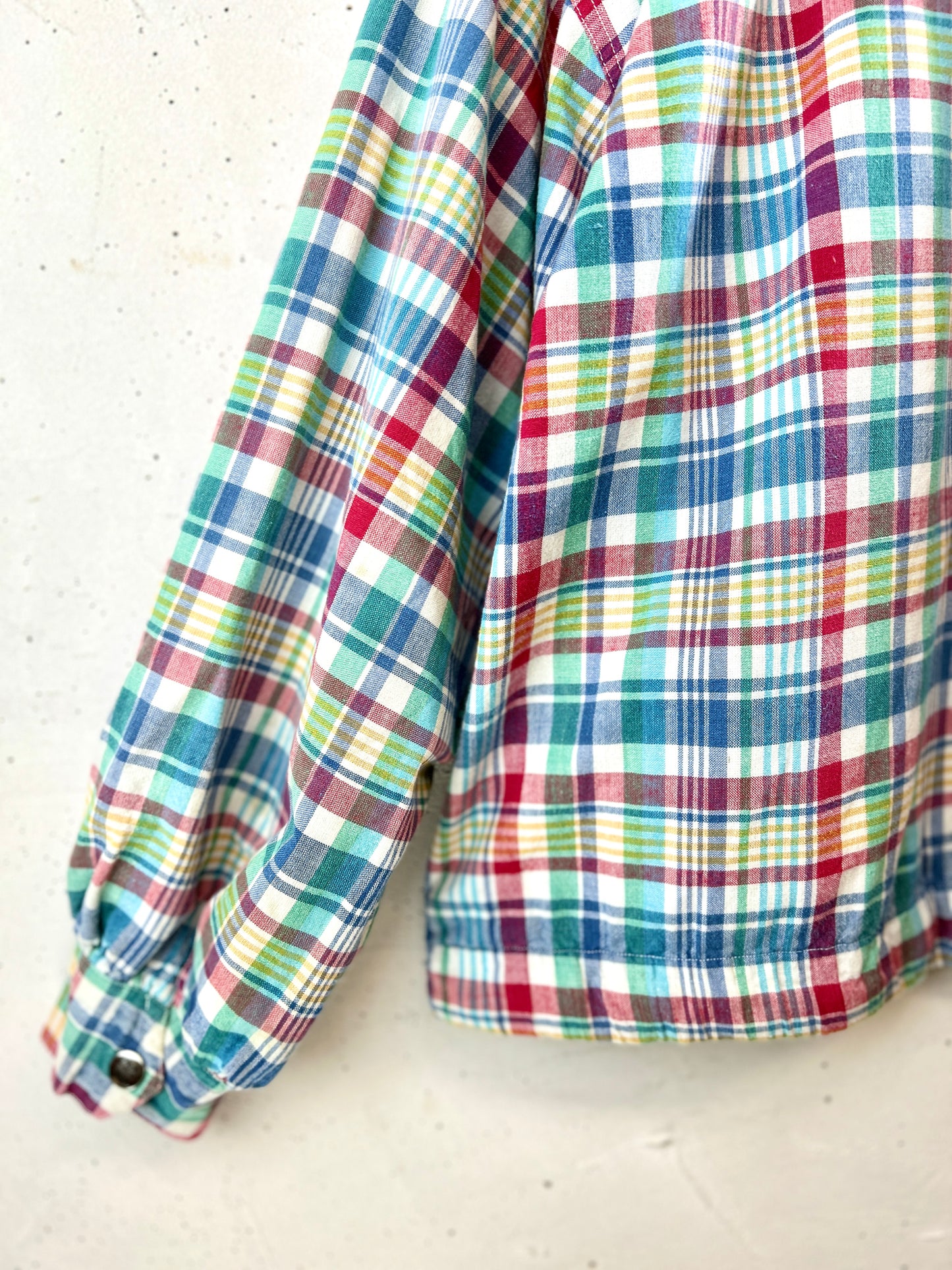 Vintage Plaid Jacket　MADE IN INDIA  [I3104]