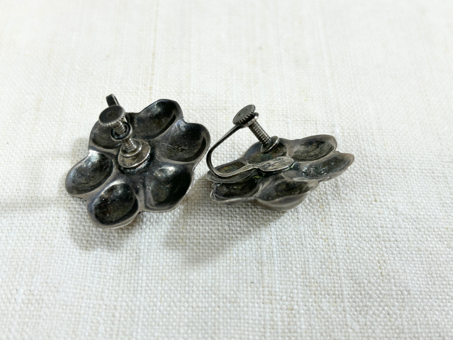 Vintage 925 Silver Earrings MADE IN MEXICO [I30258］