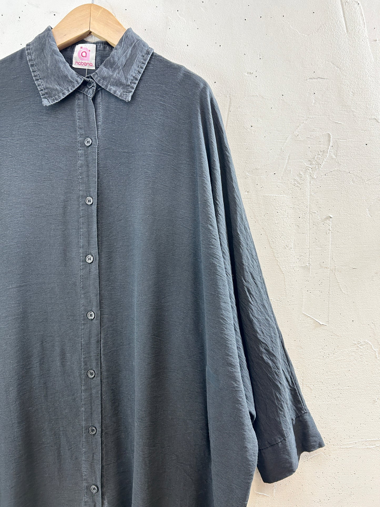 Vintage Black Shirt MADE IN ITALY [I30129]