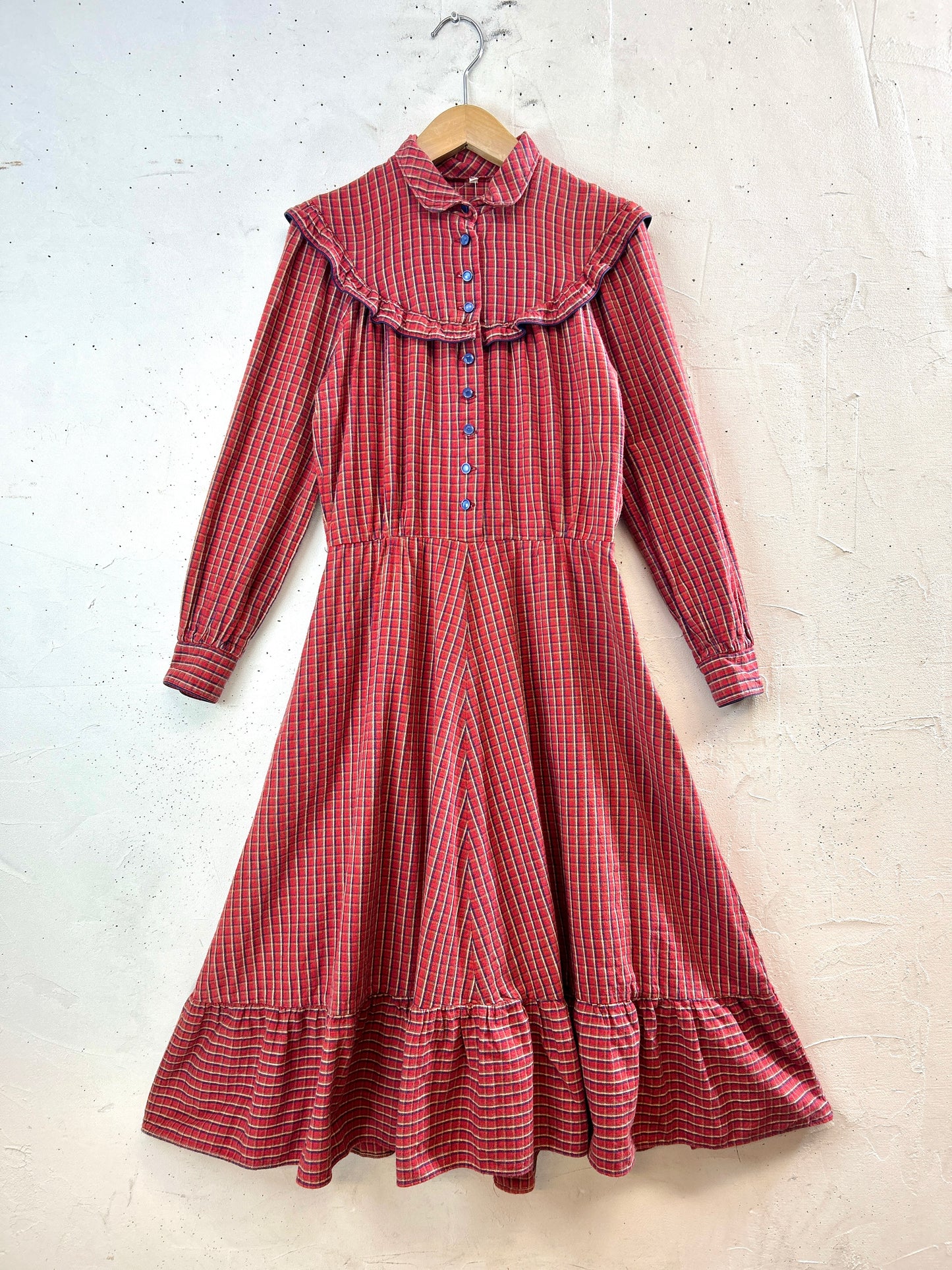 Vintage Flannel Dress [J30613]