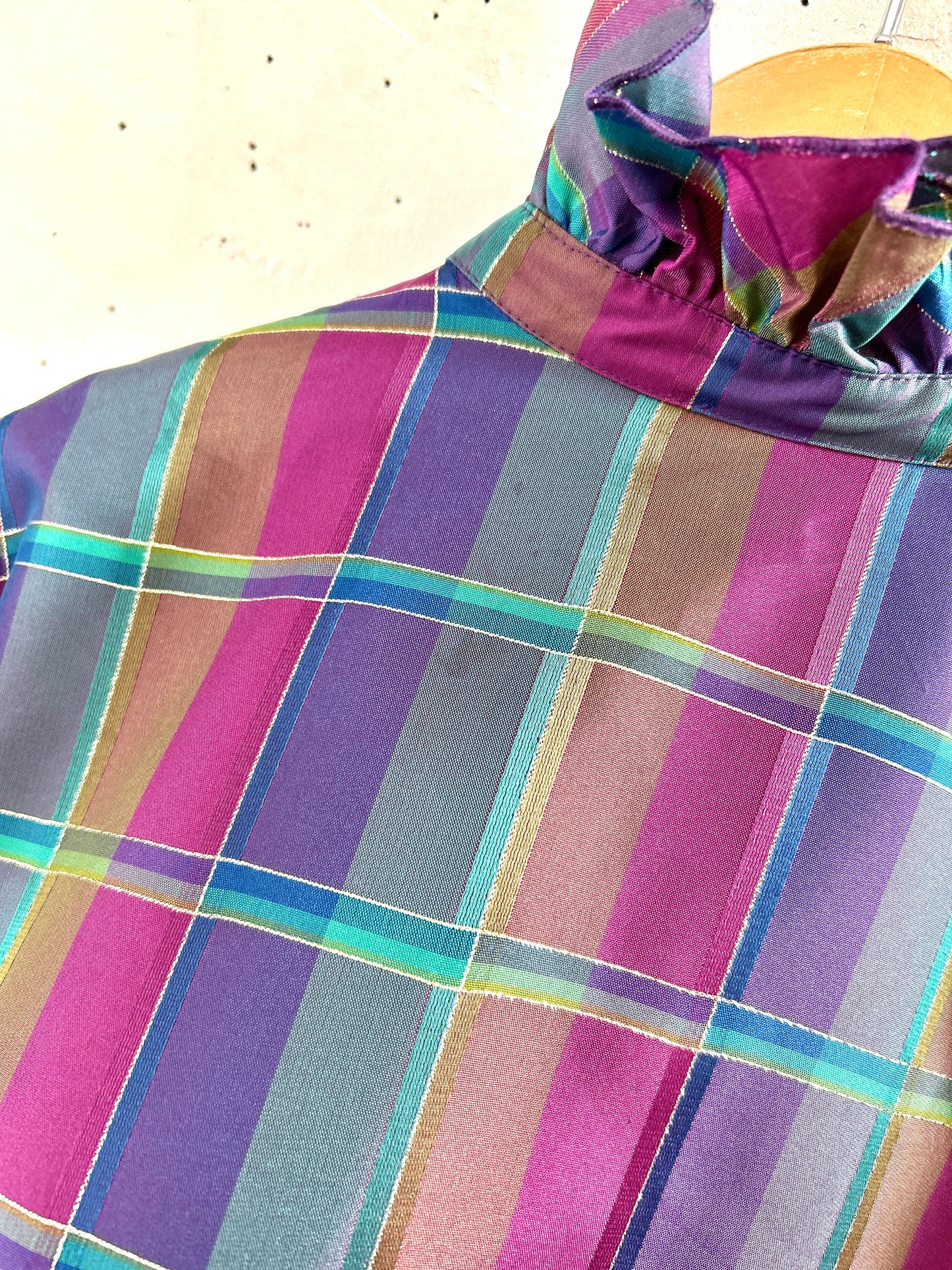 ’70s Vintage Plaid Shirt [H30942]