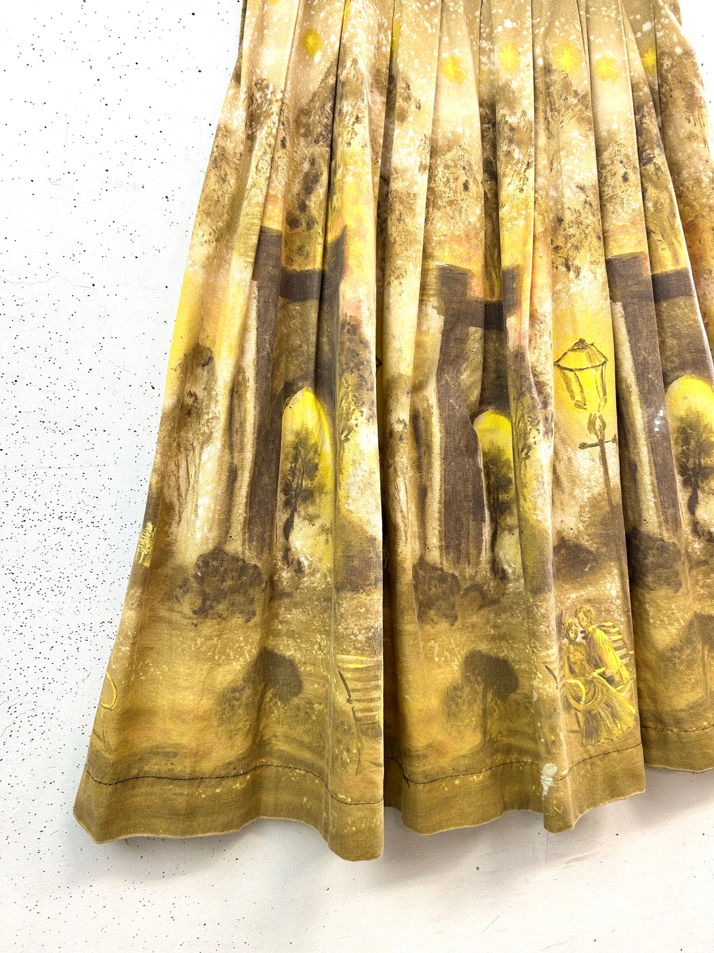'50s Vintage End Pattern Skirt [E32549]