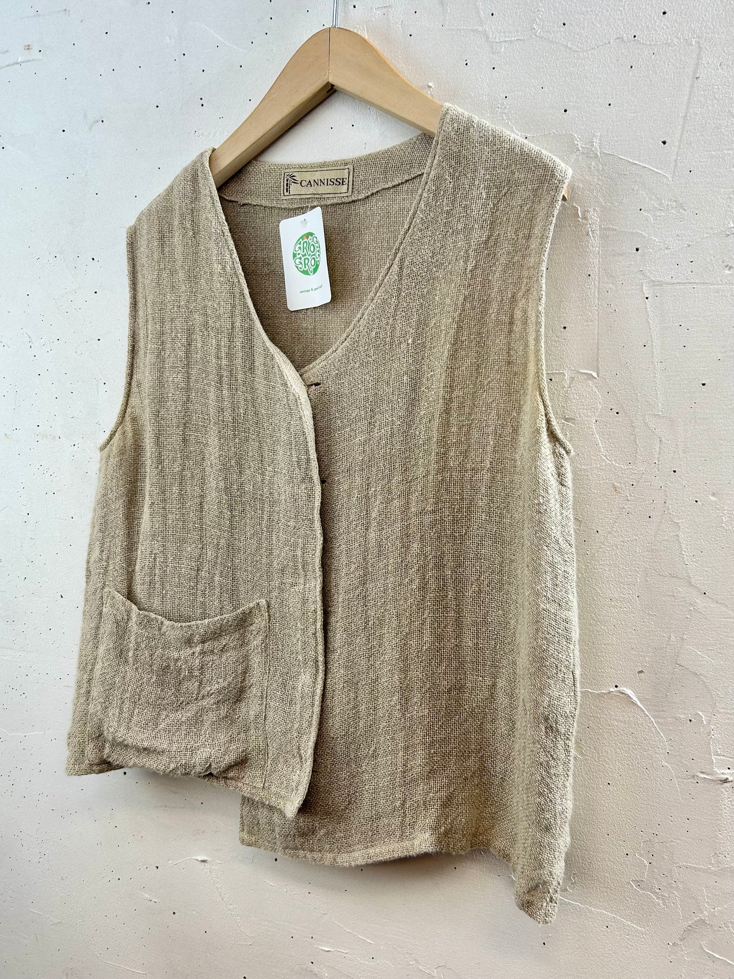 Vintage Linen Vest [G30754]