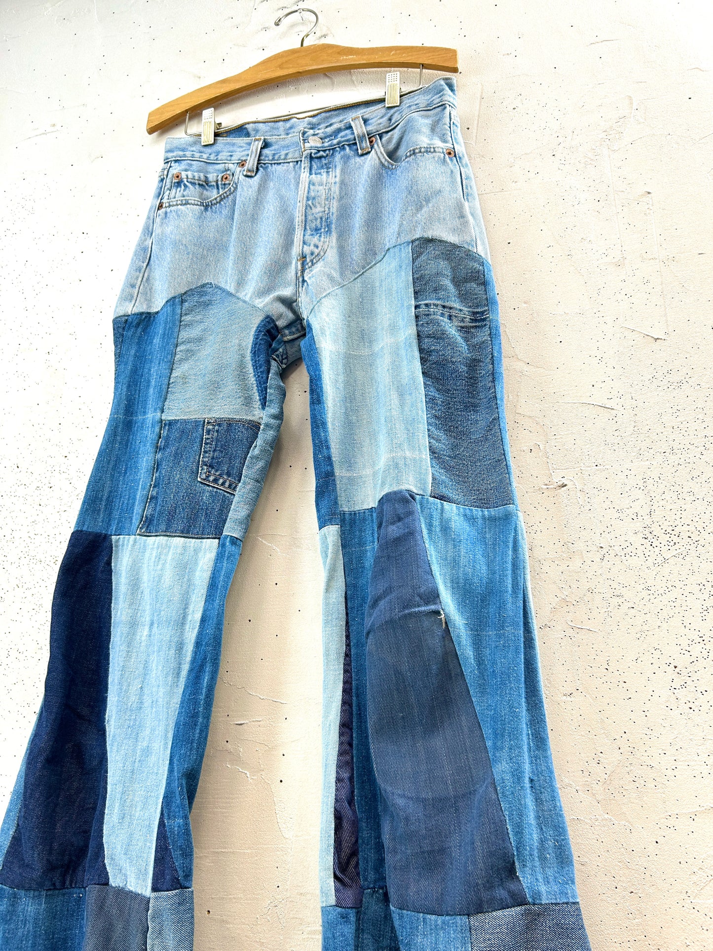 Vintage Crazy Denim Patchwork Pants[F32634]