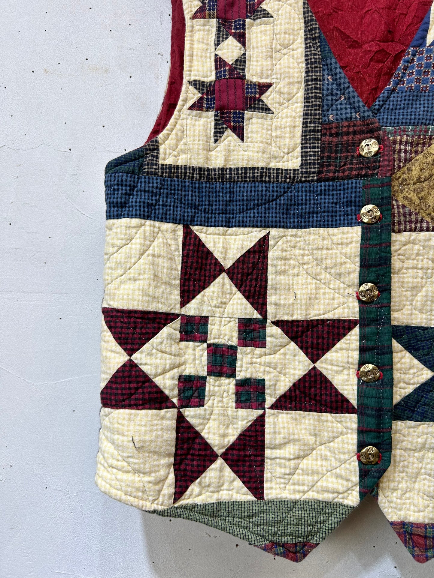 Vintage Patchwork Vest HAND CRAFTED [H24840]