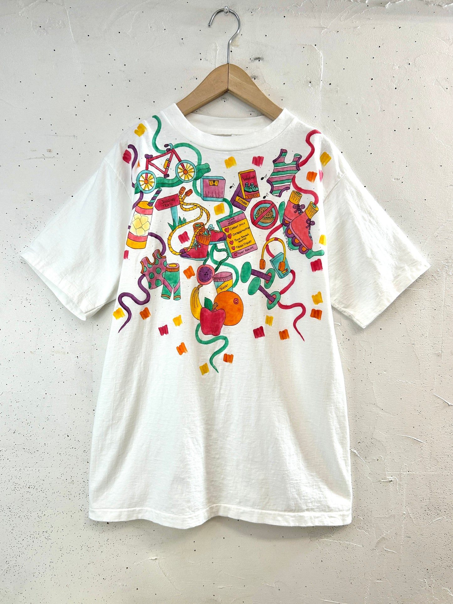 Vintage Hand Painted T-Shirt  MADE IN USA [F32762]