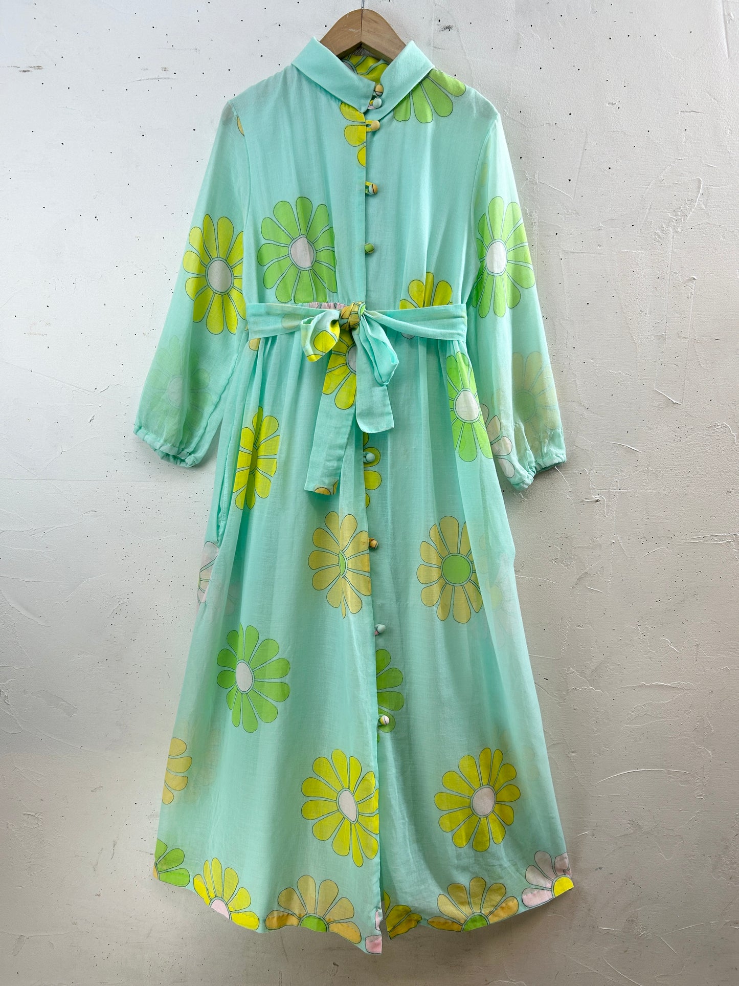 Vintage '70s Flower Dress [H30806]