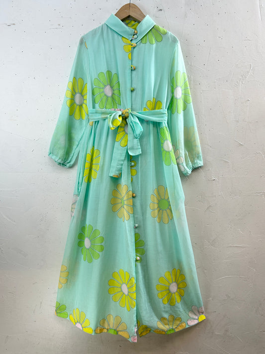 Vintage '70s Flower Dress [H30806]