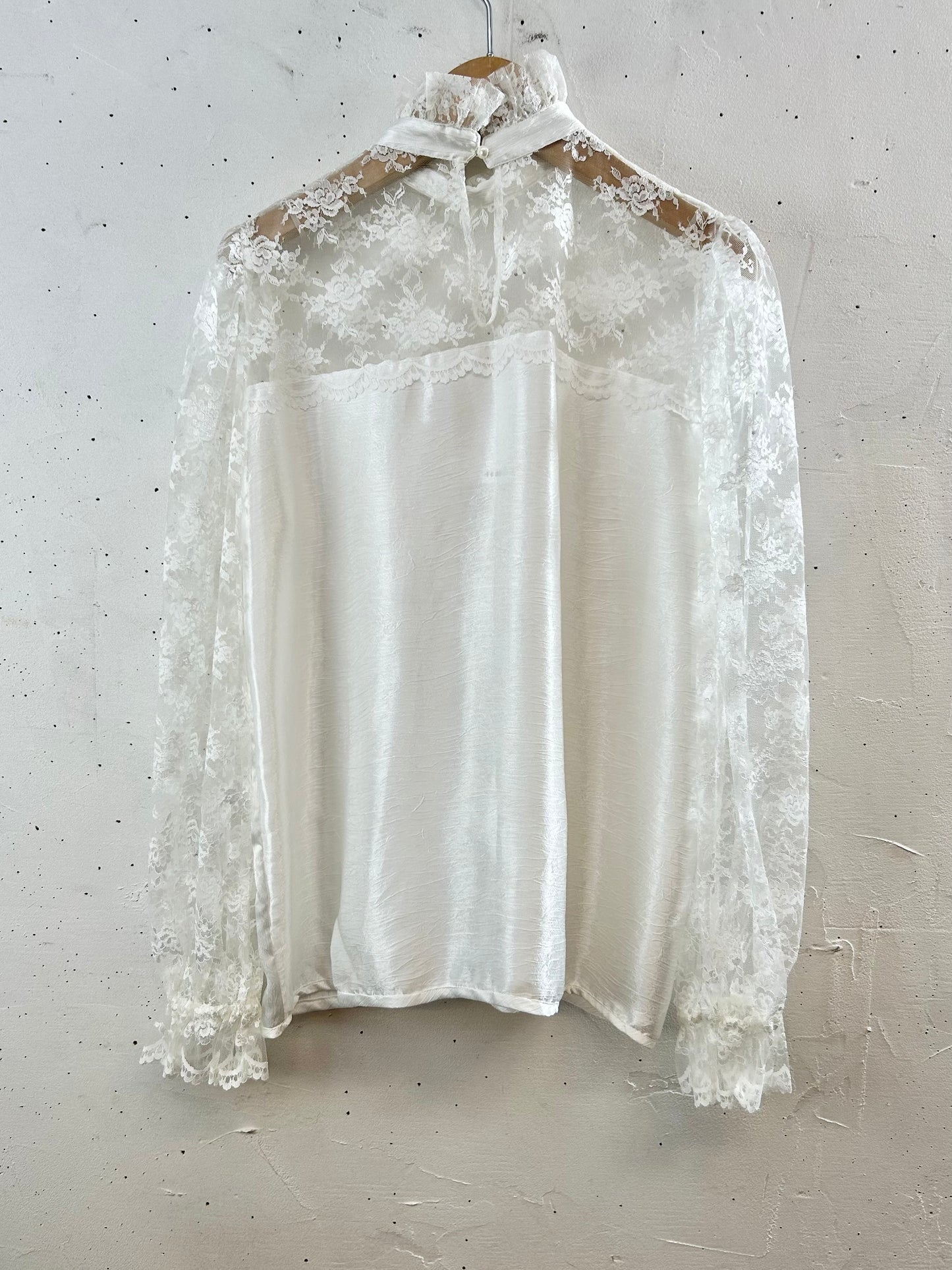Vintage White Lace Blouse [G30776]