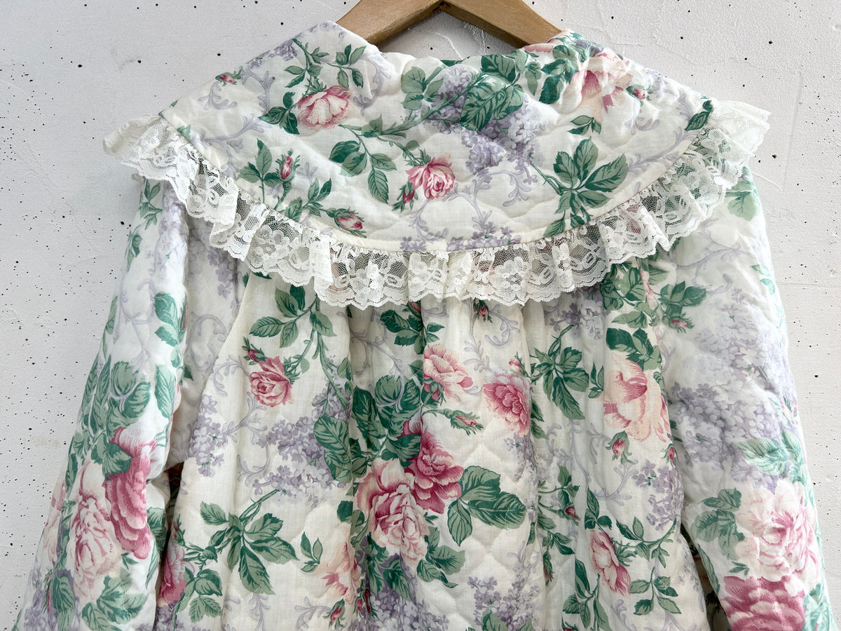 '70s Vintage Quilting Gown [J34232]