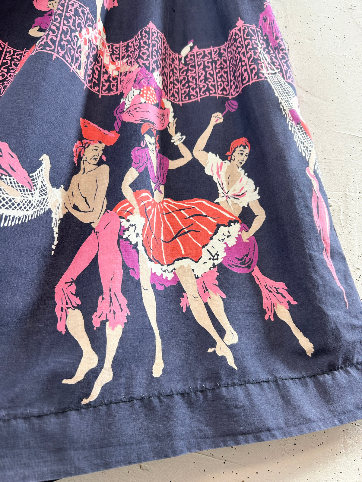 '50s Vintage End Pattern Skirt [J34112]