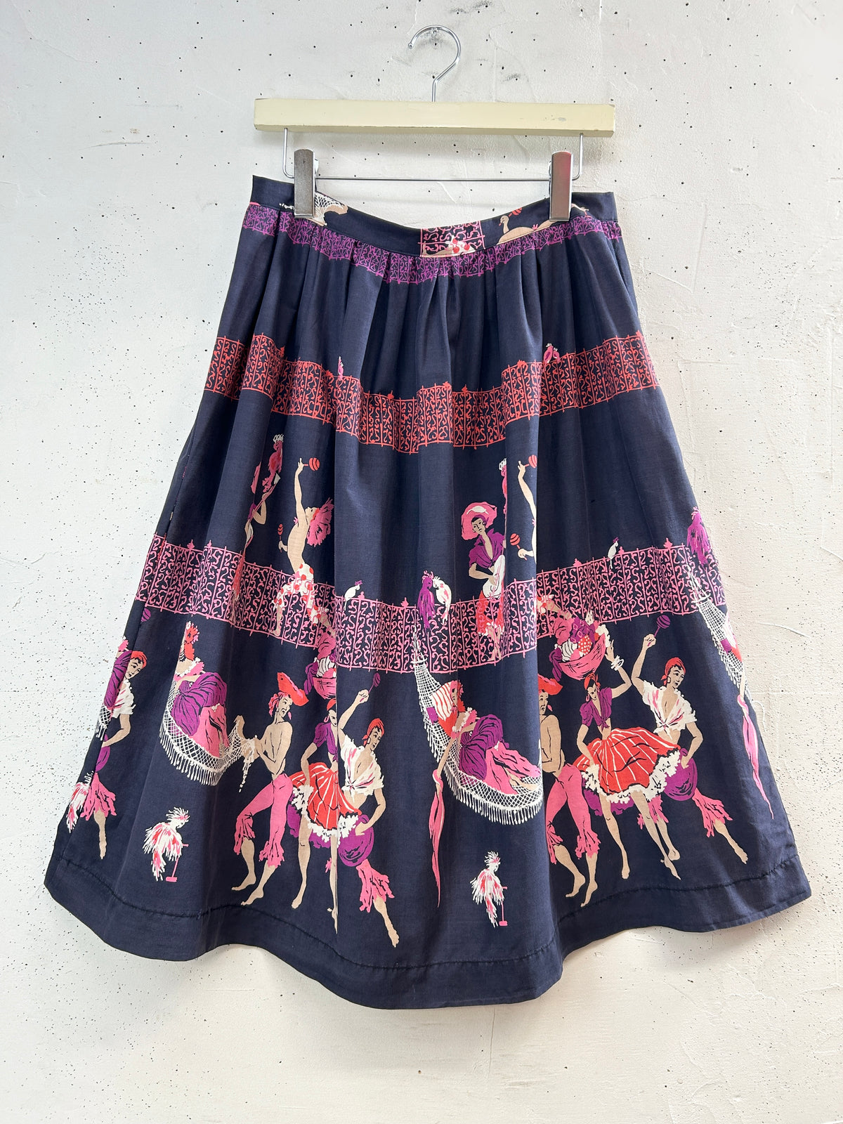 '50s Vintage End Pattern Skirt [J34112]