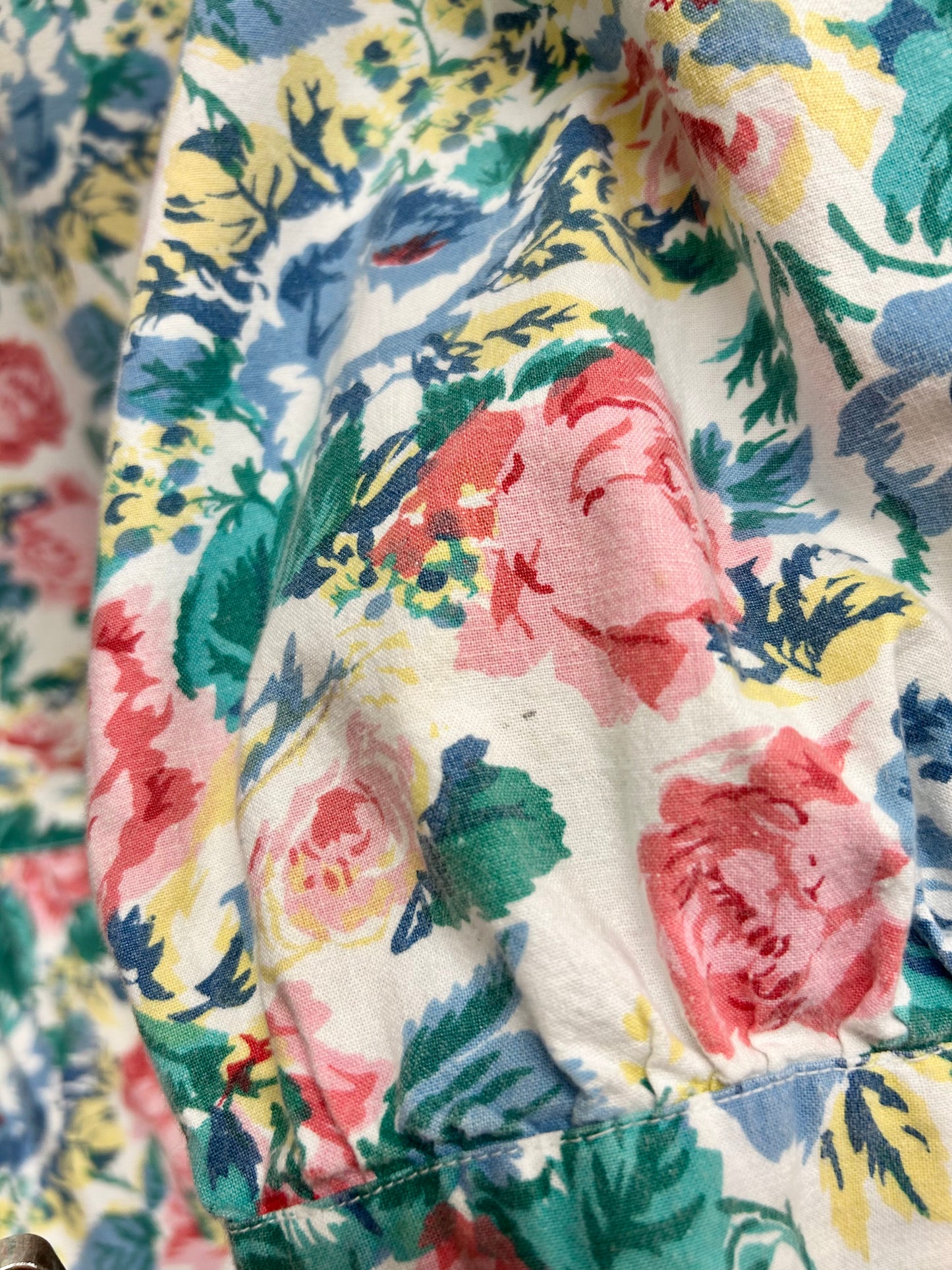 Vintage Indian Cotton Flower Dress [G30668]
