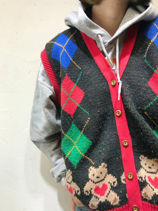 Vintage Knit Vest MADE IN USA [K25698]