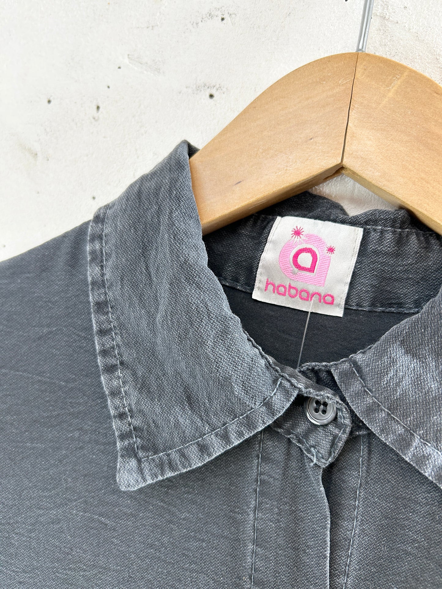 Vintage Black Shirt MADE IN ITALY [I30129]