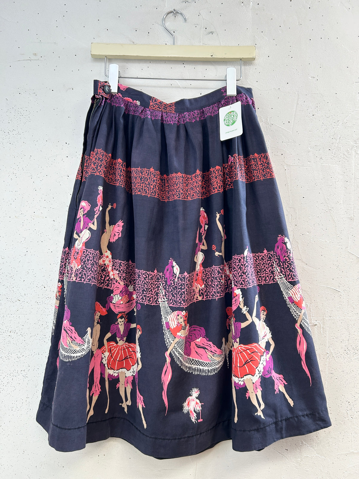'50s Vintage End Pattern Skirt [J34112]