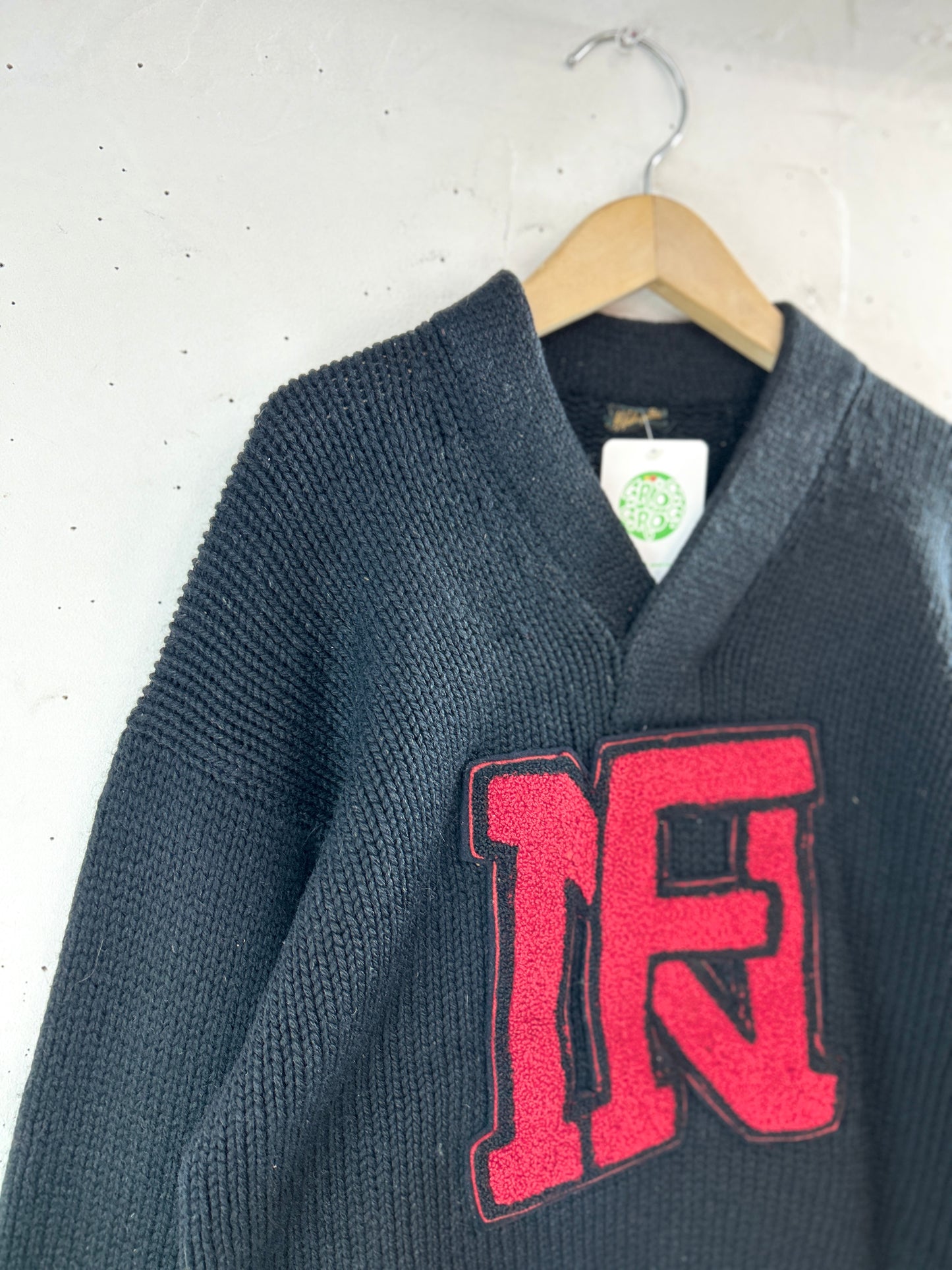 '50sVintage Lettered Knit Sweater[A31357]
