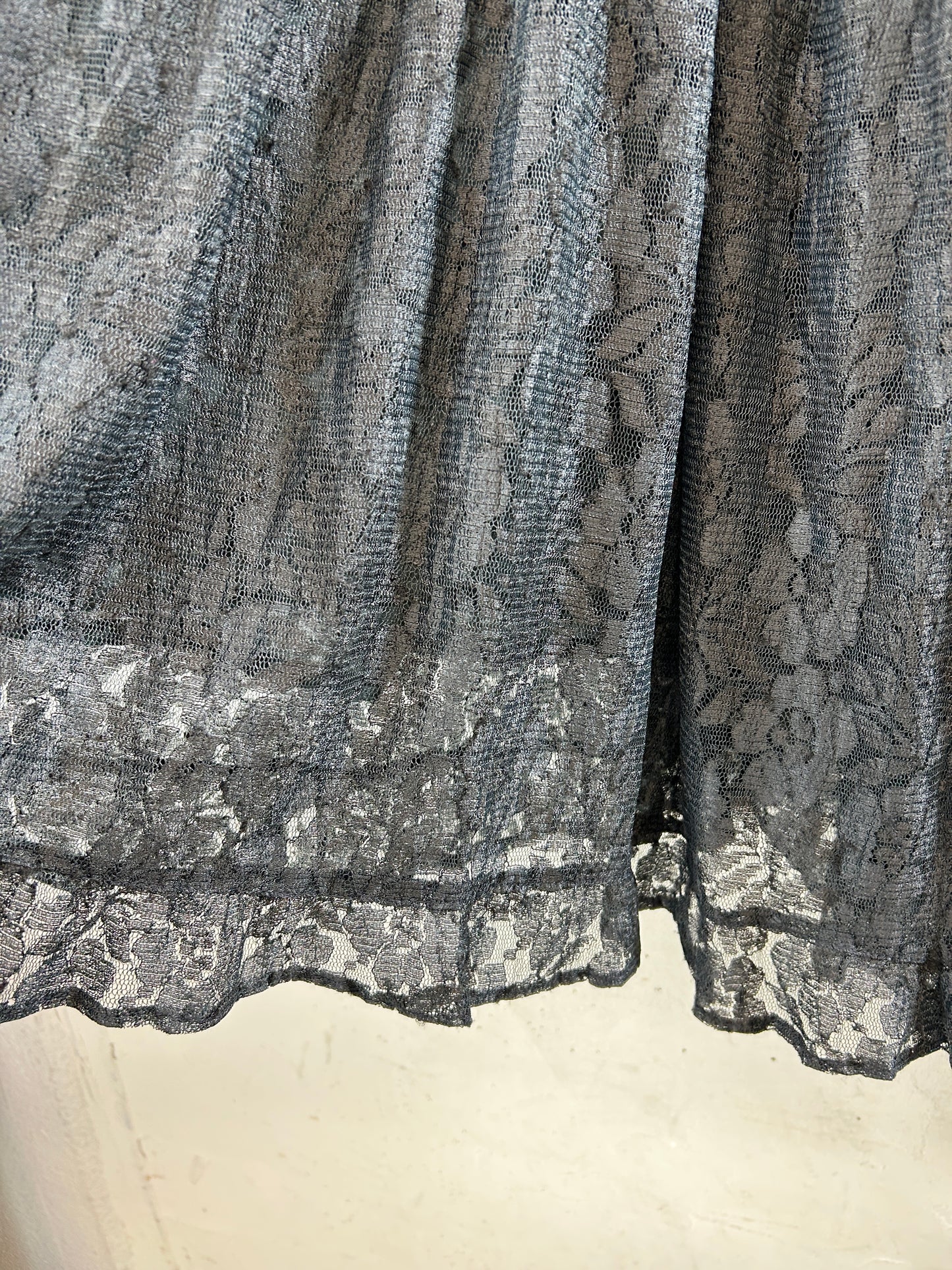 Vintage  Black Lace Skirt [H30883]