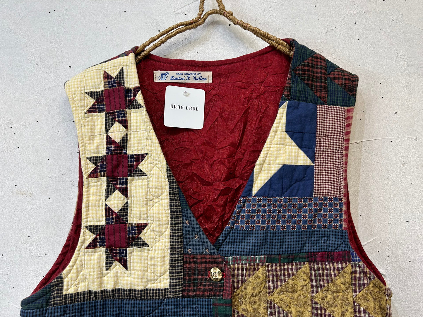 Vintage Patchwork Vest HAND CRAFTED [H24840]