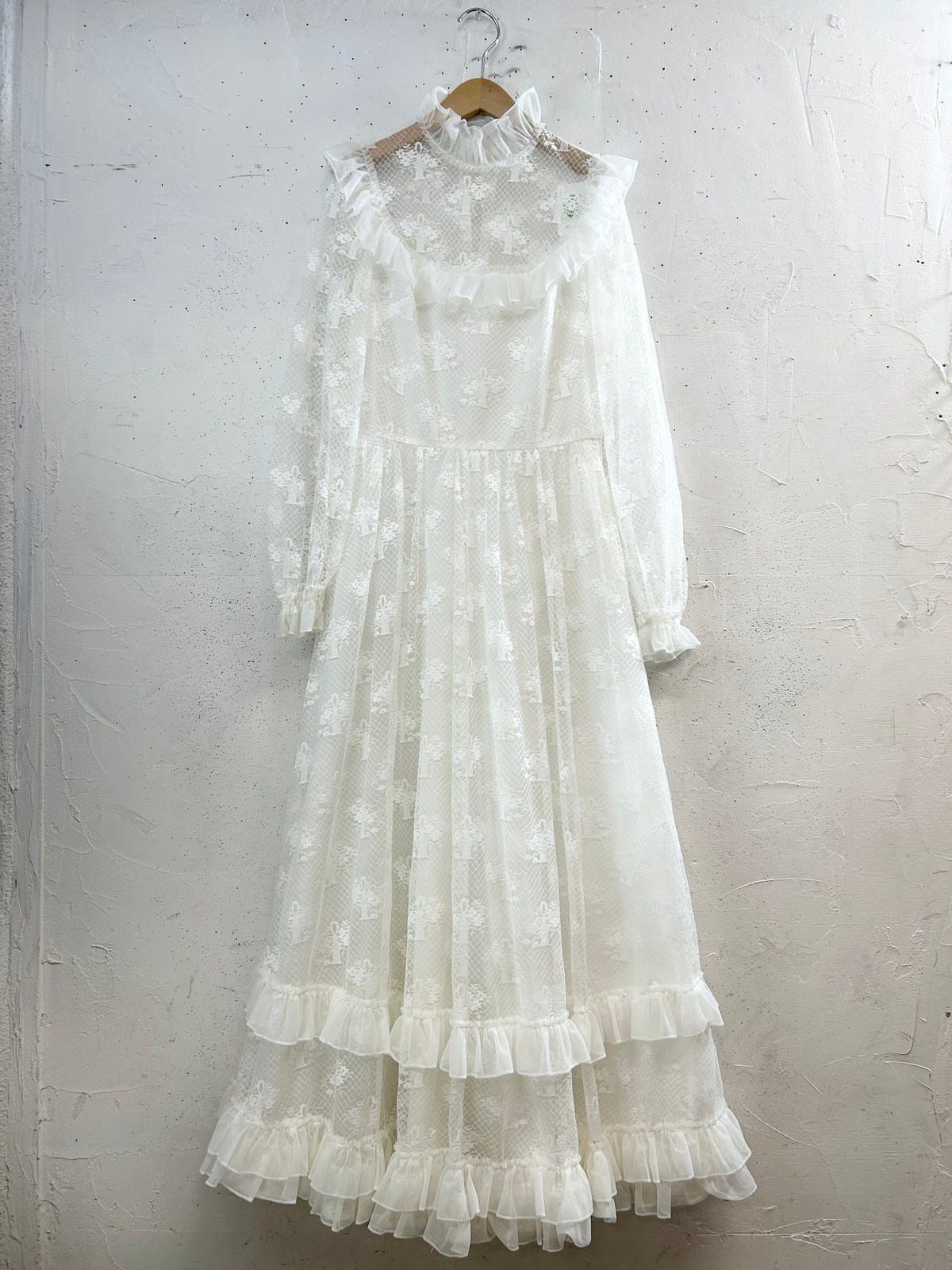 Vintage White Lace Dress [I33820]