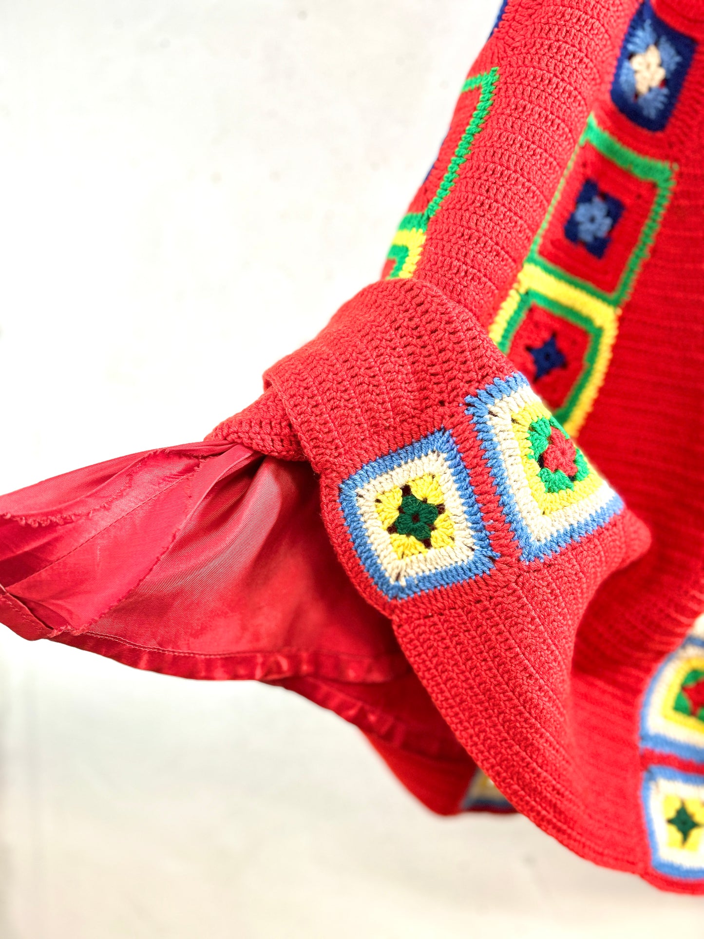 '70s Vintage Granny Square Skirt [A31472]