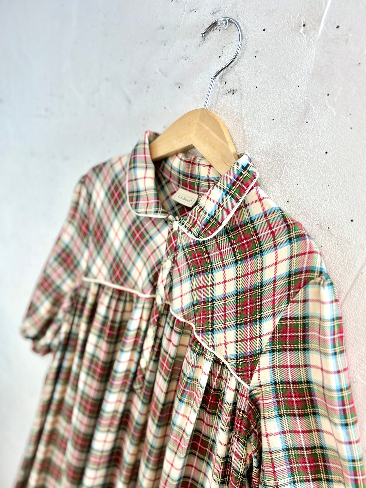 Vintage Plaid Dress 〜L.L.Bean〜 [J30437]
