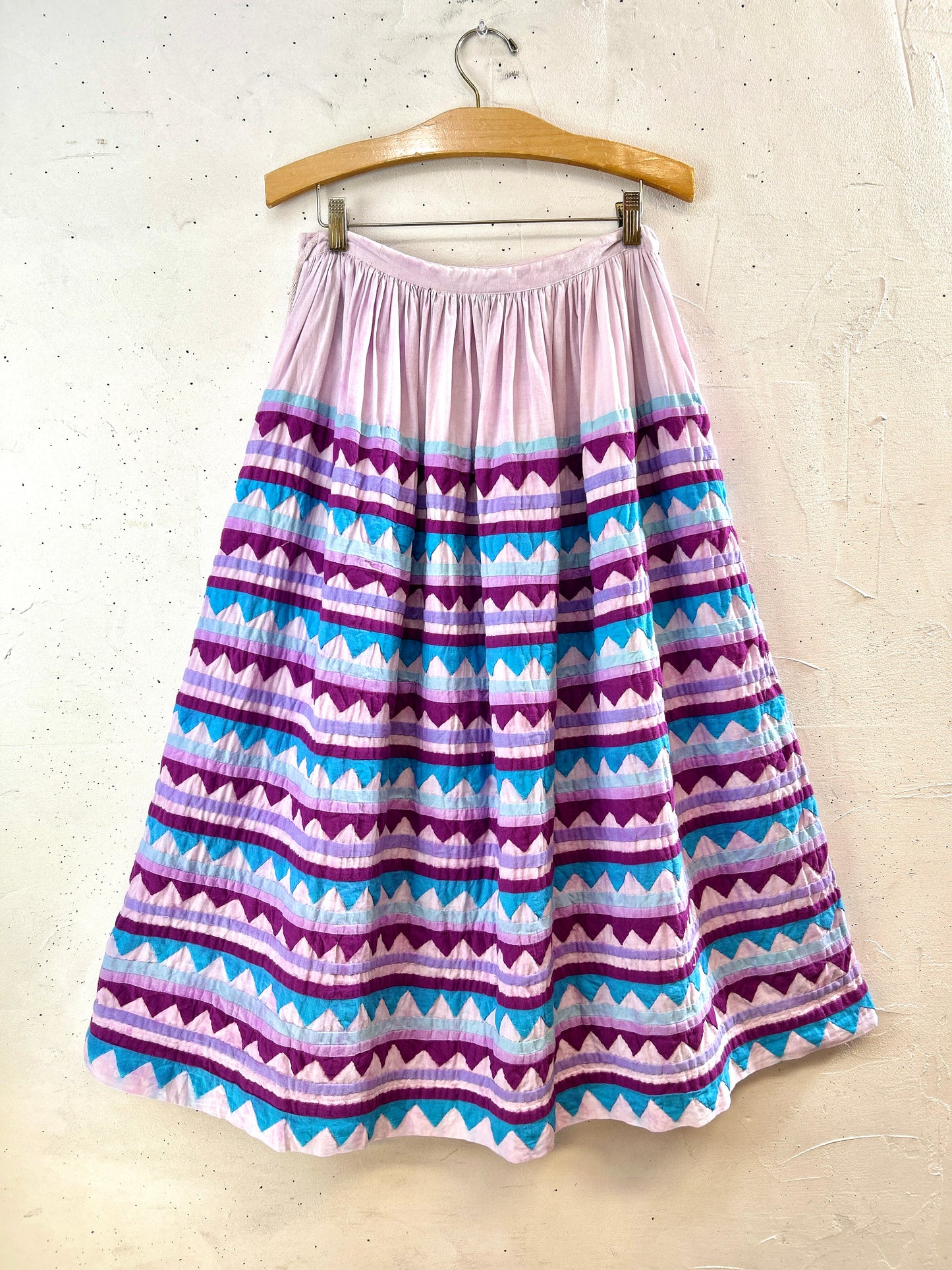 Vintage Cotton Patchwork Skirt MADE IN INDIA [H30813]