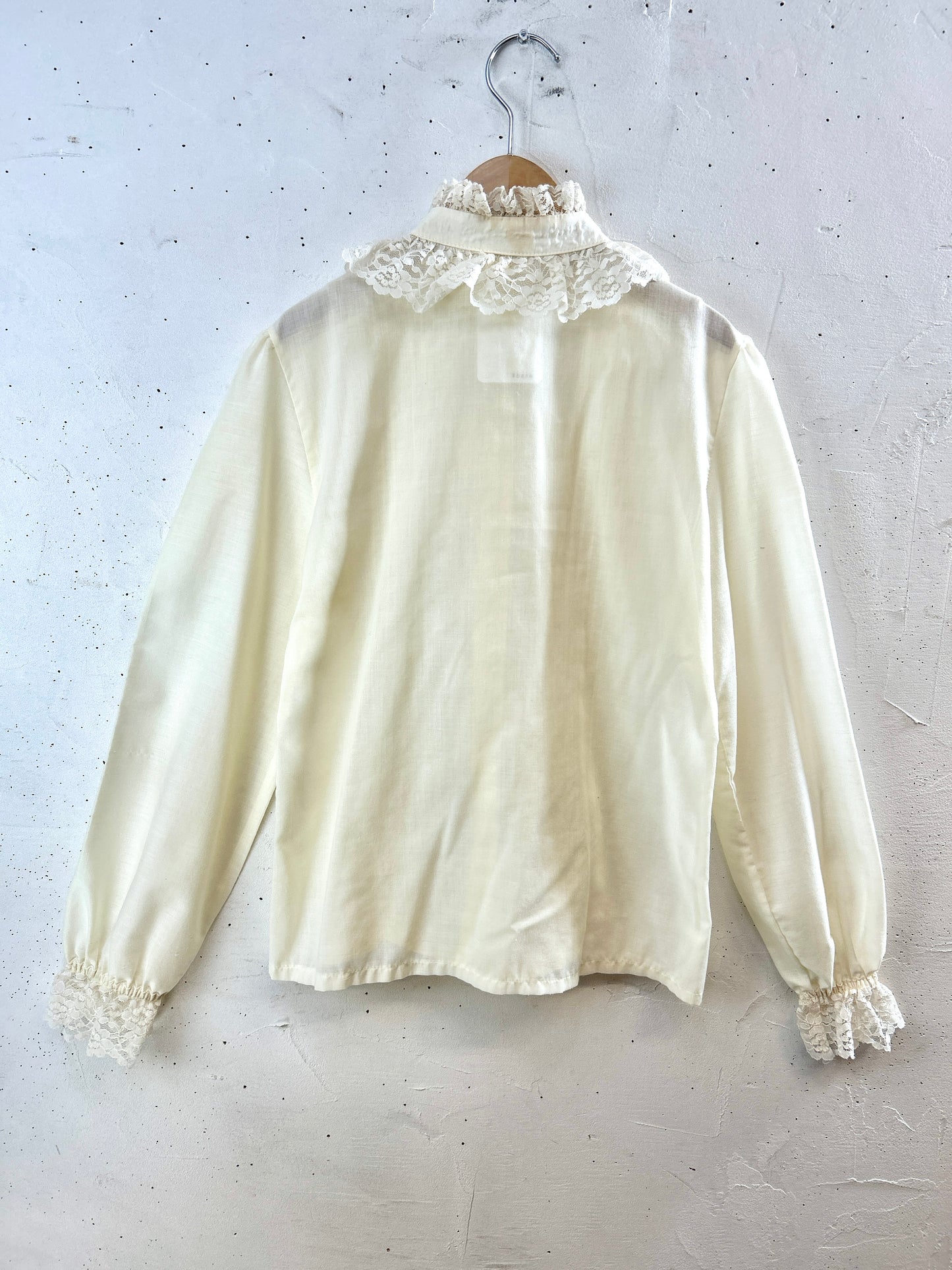 Vintage White Blouse MADE IN USA [I30183]