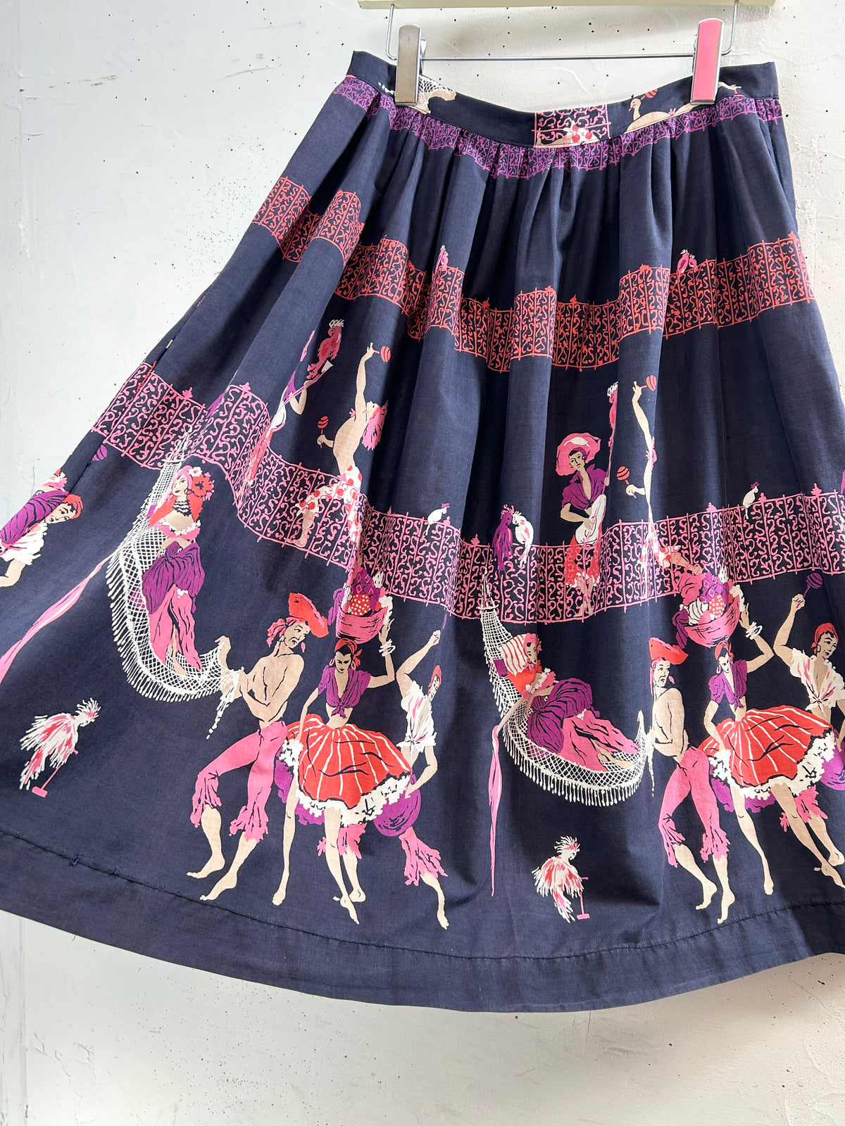 '50s Vintage End Pattern Skirt [J34112]
