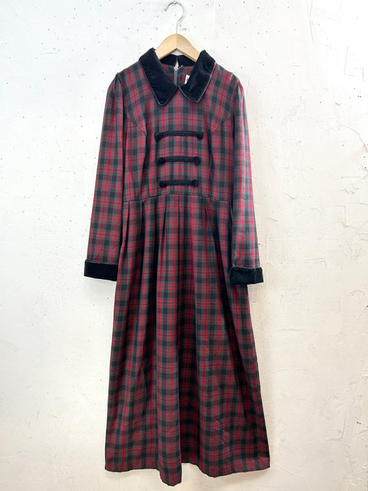 Vintage Check Dress [J30427]