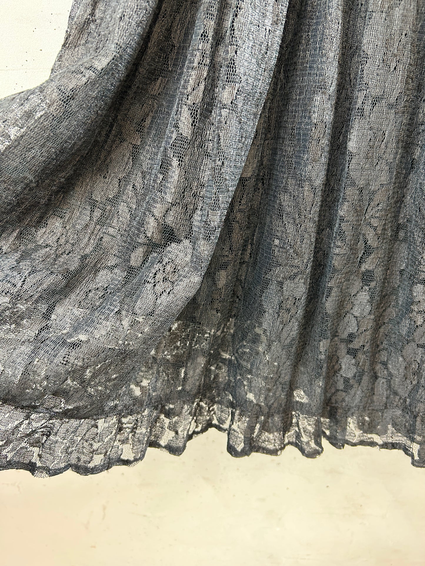 Vintage  Black Lace Skirt [H30883]