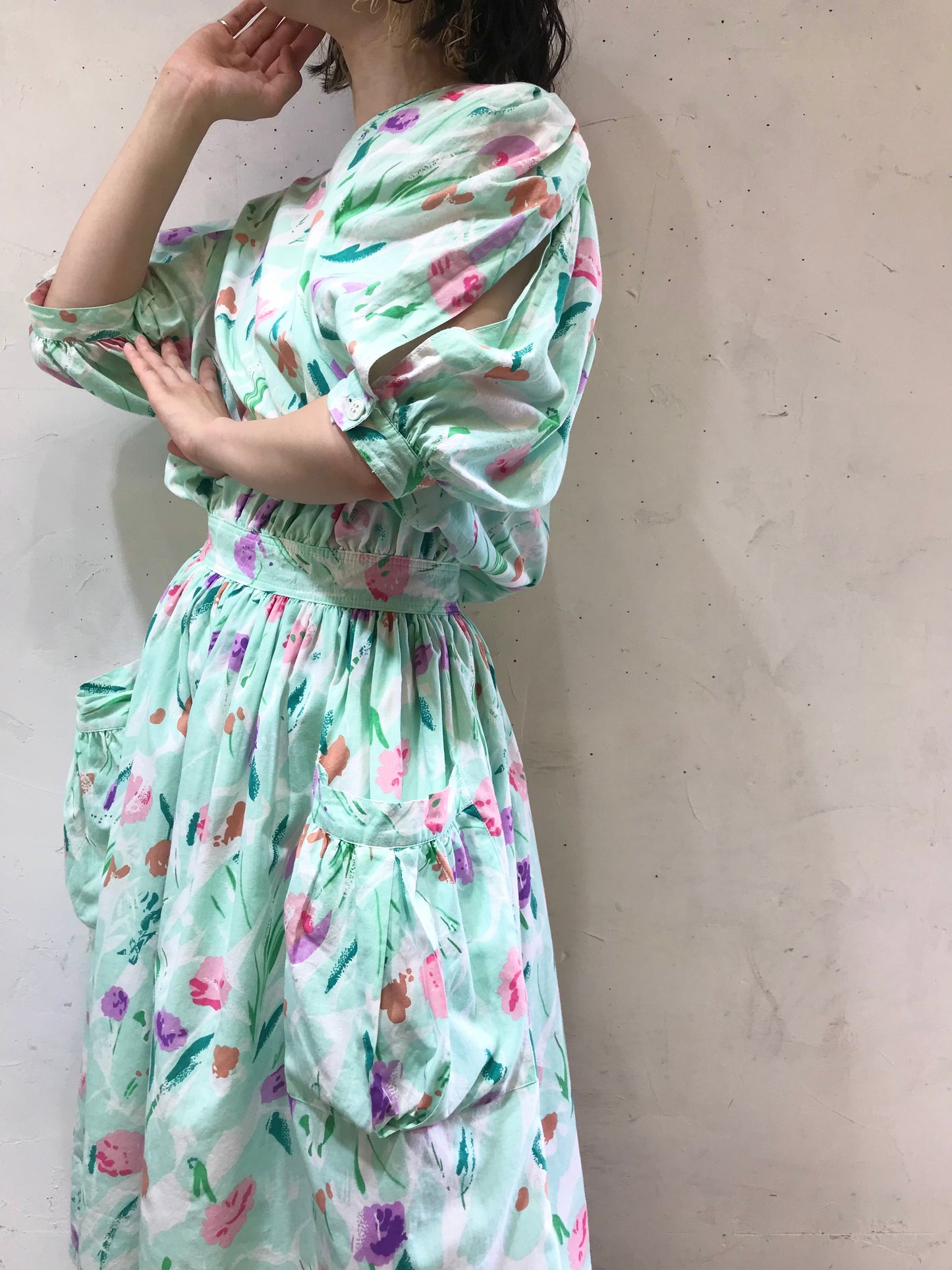 Vintage Flower Dress[G24556]