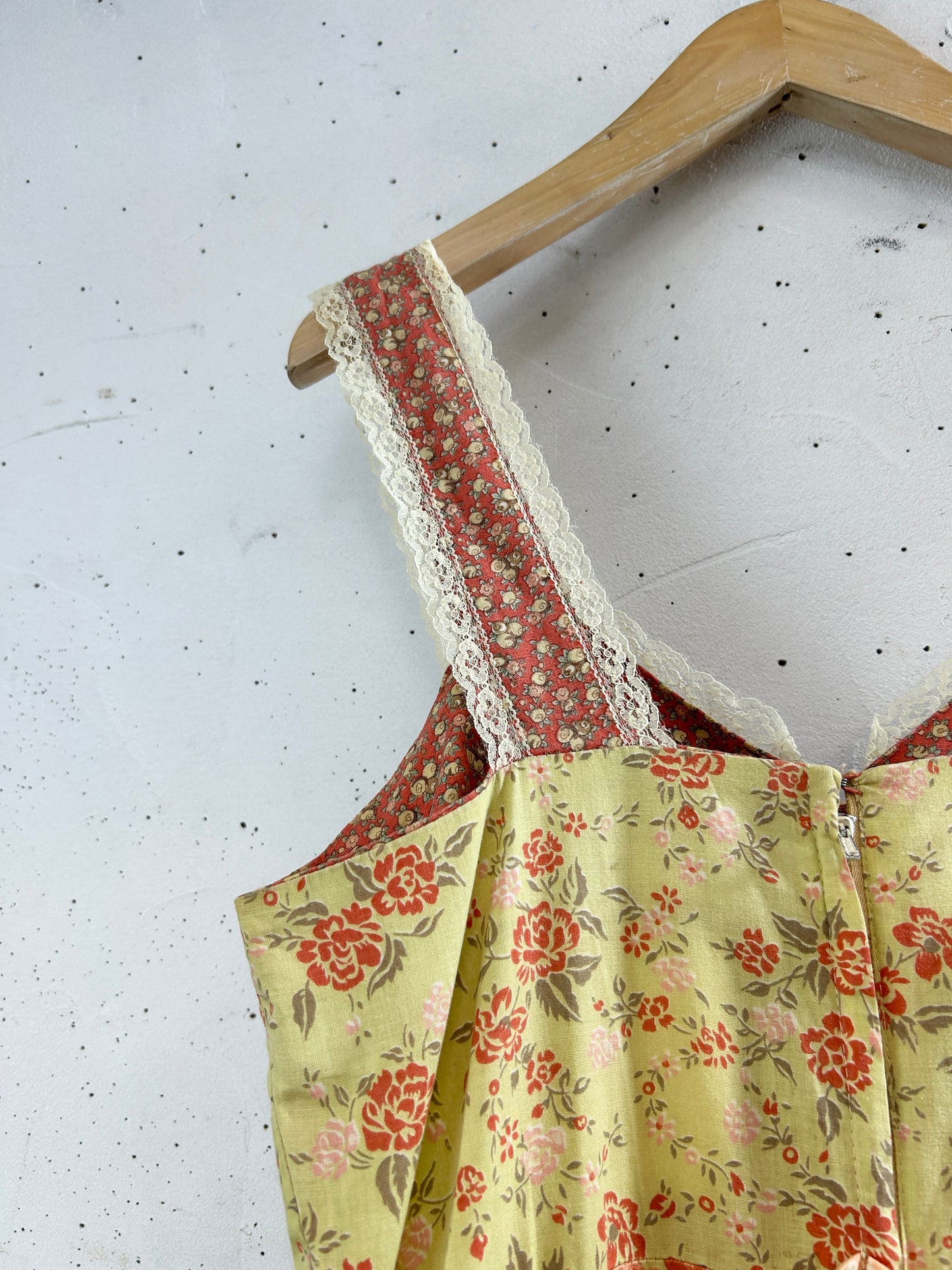 '70s Vintage Dress 〜Homespun〜 [G32910]