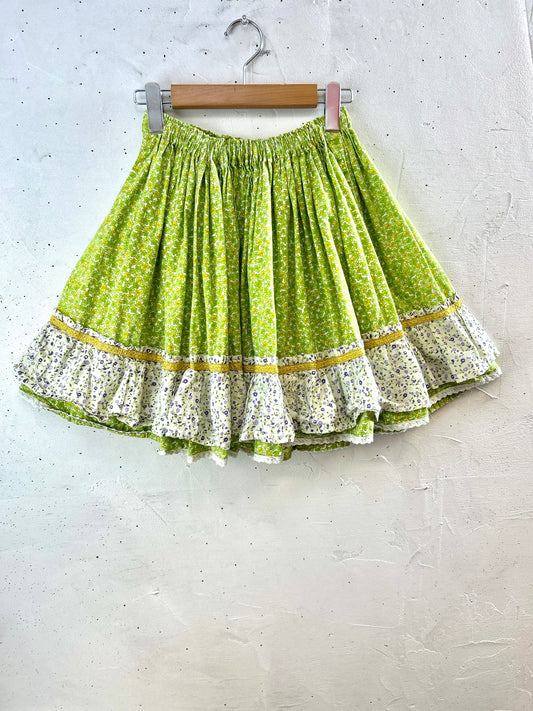 '70sVintage Tiered Skirt  [H30823]