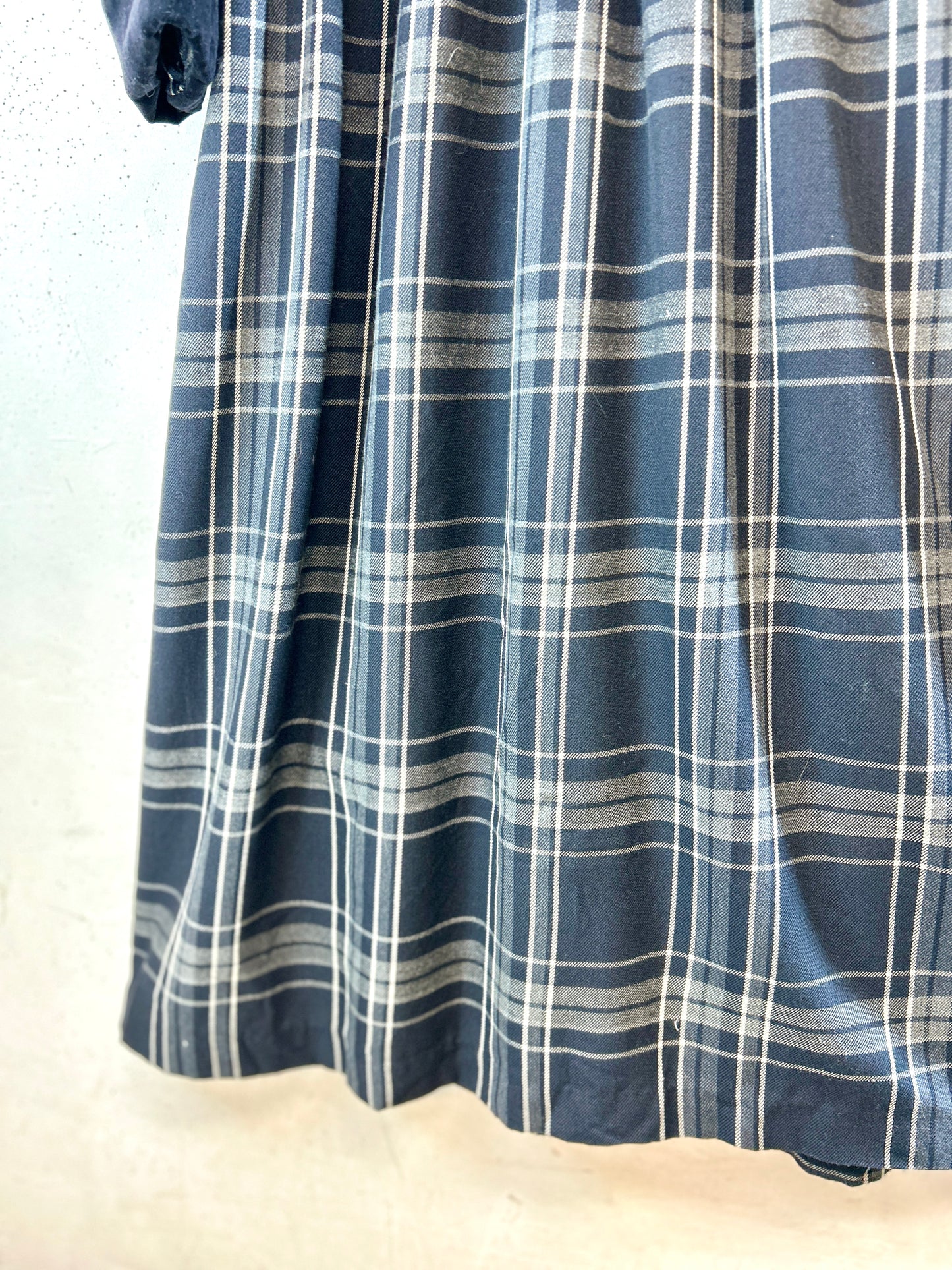 Vintage Plaid Dress [J30650]