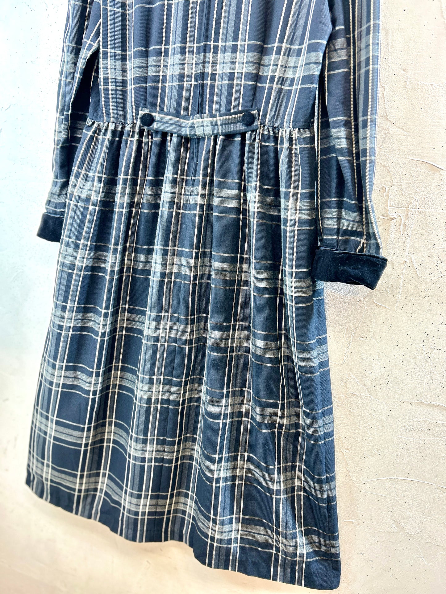Vintage Plaid Dress [J30650]