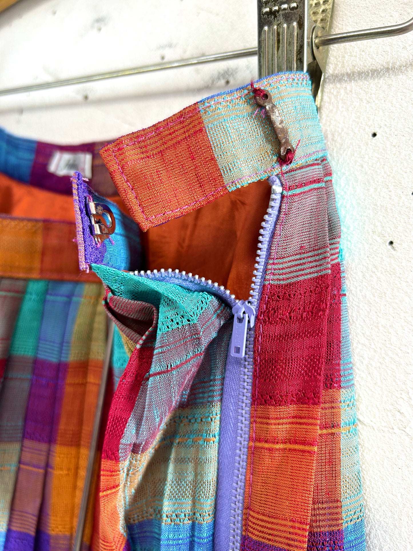 Vintage Plaid Skirt   [E32427]