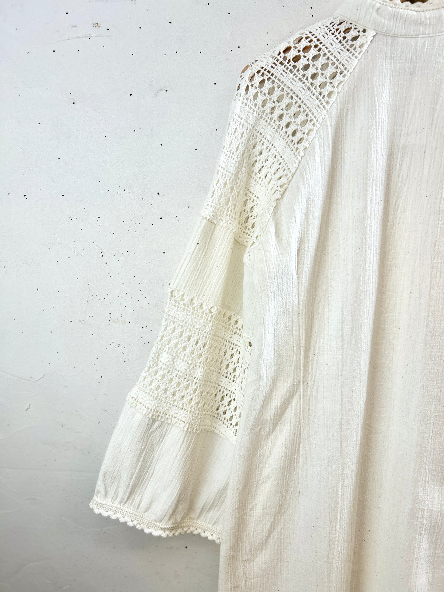 '70s Vintage White Dress 〜Via!〜 MADE IN USA [I30362]