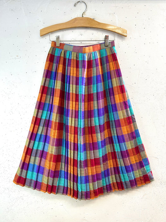 Vintage Plaid Skirt   [E32427]