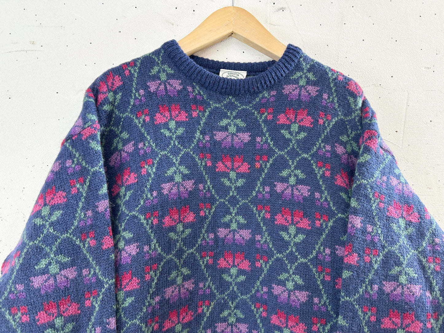 Vintage Knit Sweater 〜Laura Ashley〜 MADE IN Scotland [L30979]