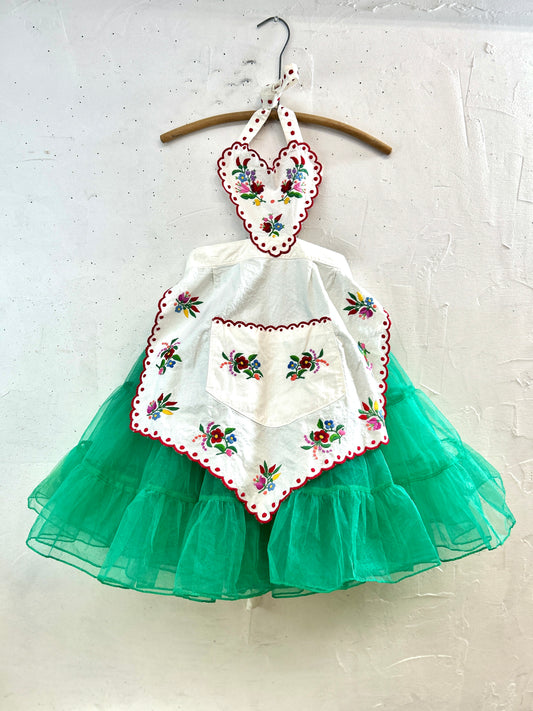 Vintage Embroidery Apron [A31292]