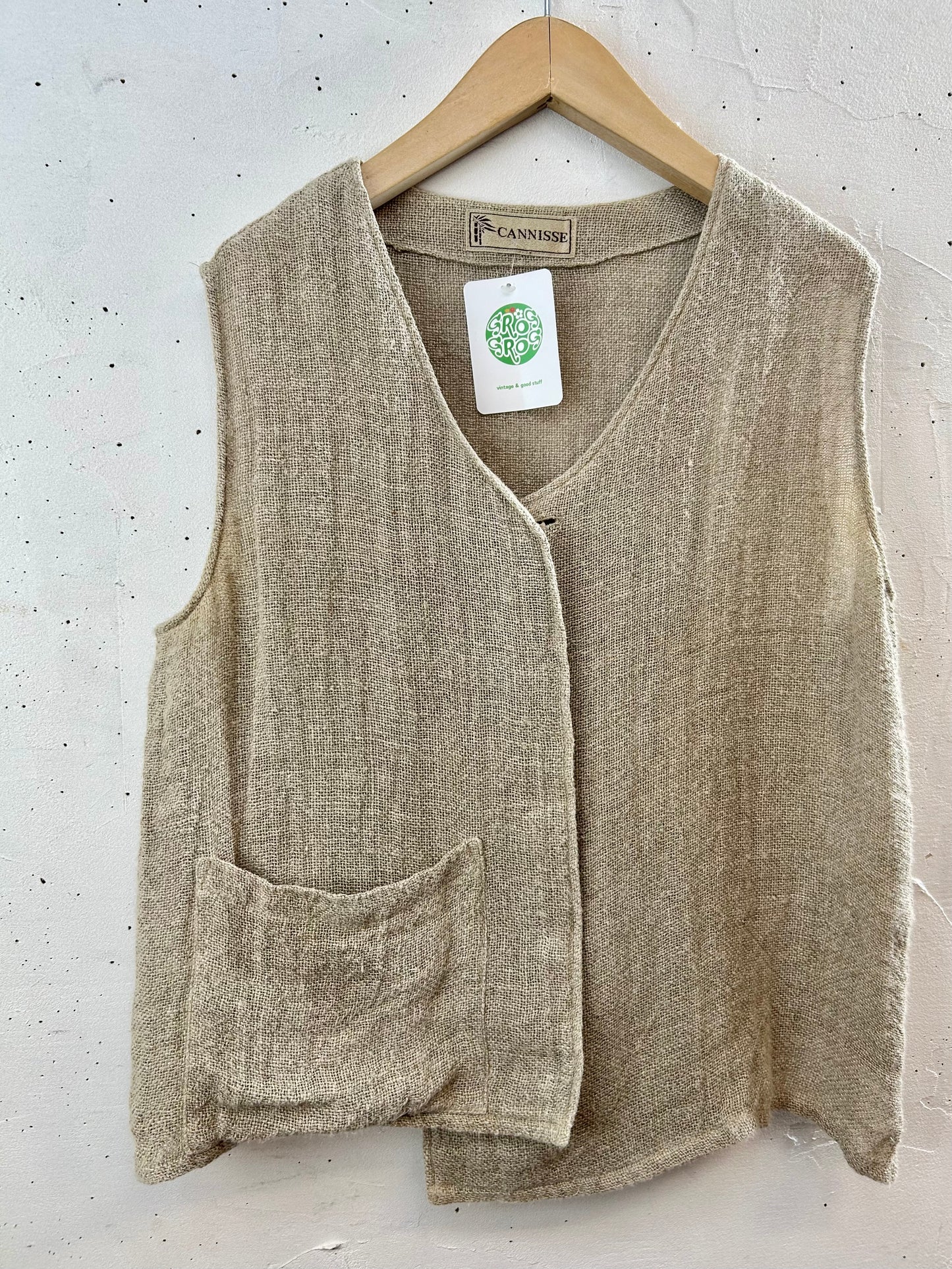 Vintage Linen Vest [G30754]
