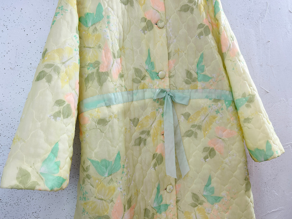 Vintage Quilting Gown Flower & Butterfly [J34080]