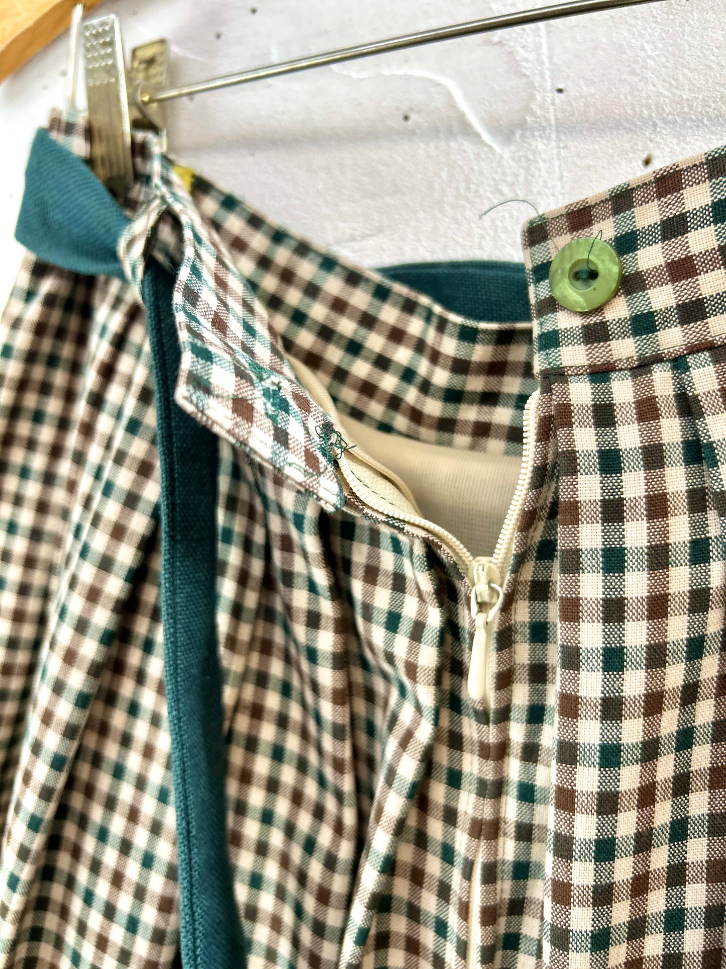 Vintage Plaid Skirt [K30889]